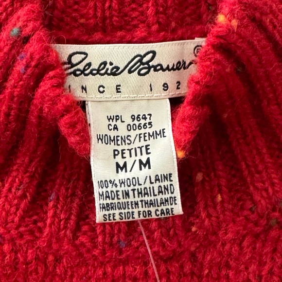 Eddie Bauer Wool Holiday Sweater Women’s Sz‎ Medium Petite NWT - Picture 5 of 8